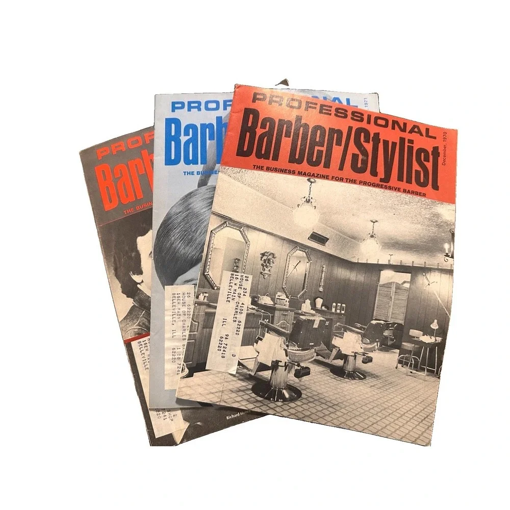 Lot of 3 Vintage 1970s Hair Fashion Magazines Barber Stylist Vidal Sassoon